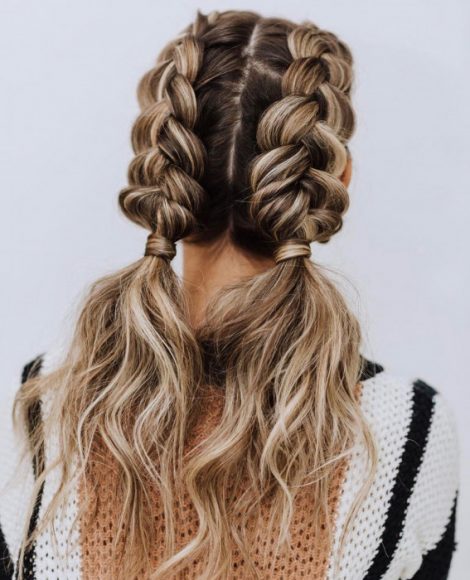 42 Cute and Easy Summer Hairstyles for 2022 : Double Dutch Braid ...