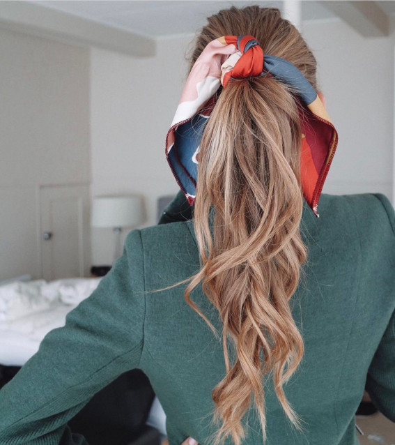 42 Cute and Easy Summer Hairstyles for 2022 : Bronze Pony Power + Scarf 1 -  Fab Mood | Wedding Colours, Wedding Themes, Wedding colour palettes