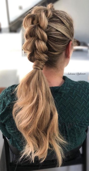 42 Cute and Easy Summer Hairstyles for 2022 : Chunky Pull Through Braid ...