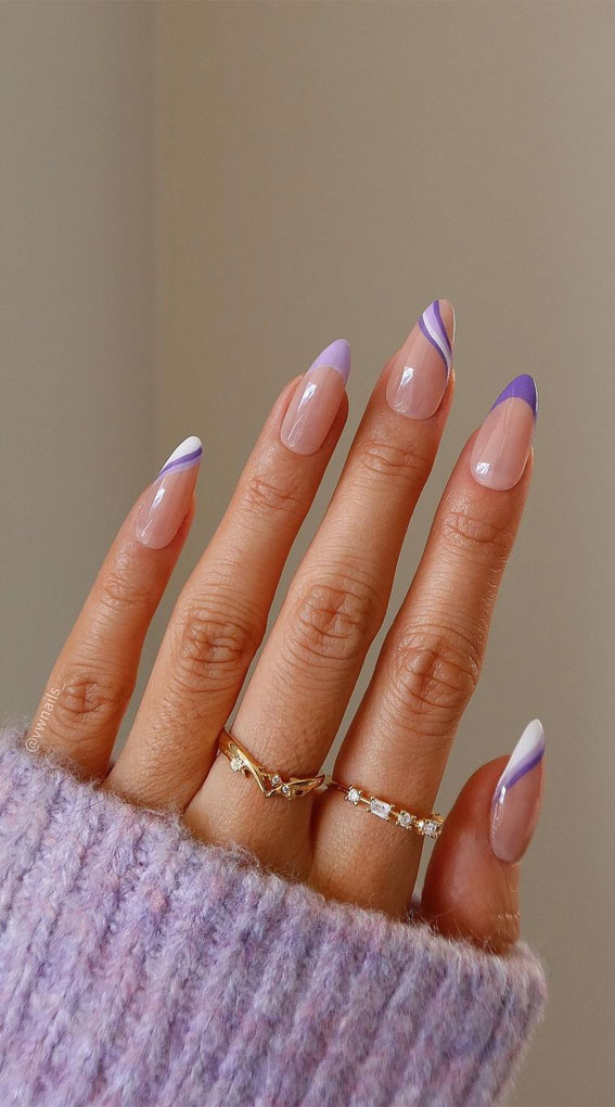 40 Pretty Summer Nails To Wear Right Now : Shades of Purple Nails