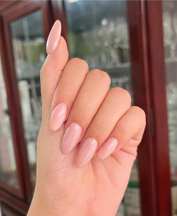 33 Hailey Bieber Glazed Donut Nails : Pink Pearl Nails