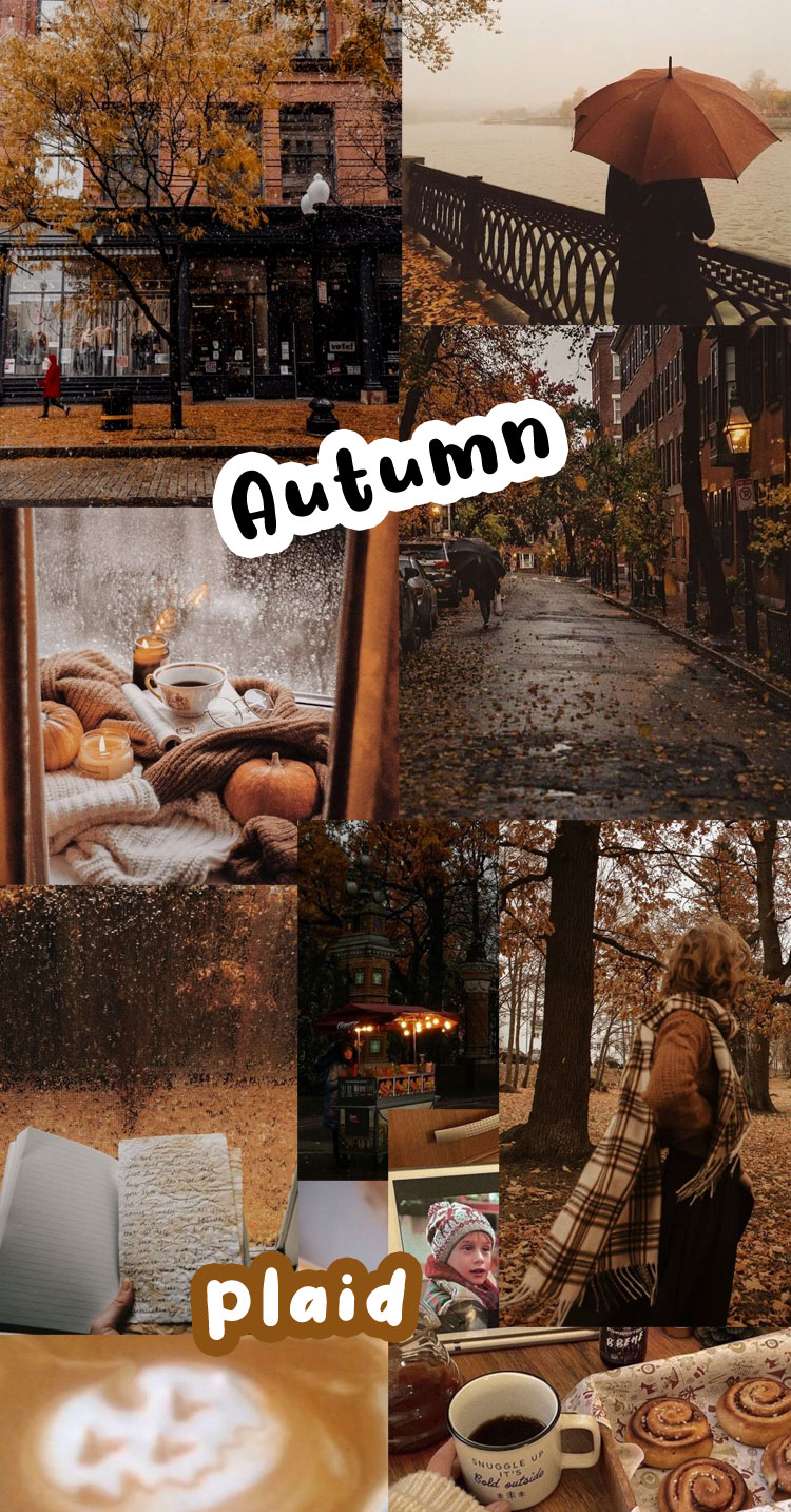 20 Autumn Collage Wallpapers : Autumn + Plaid