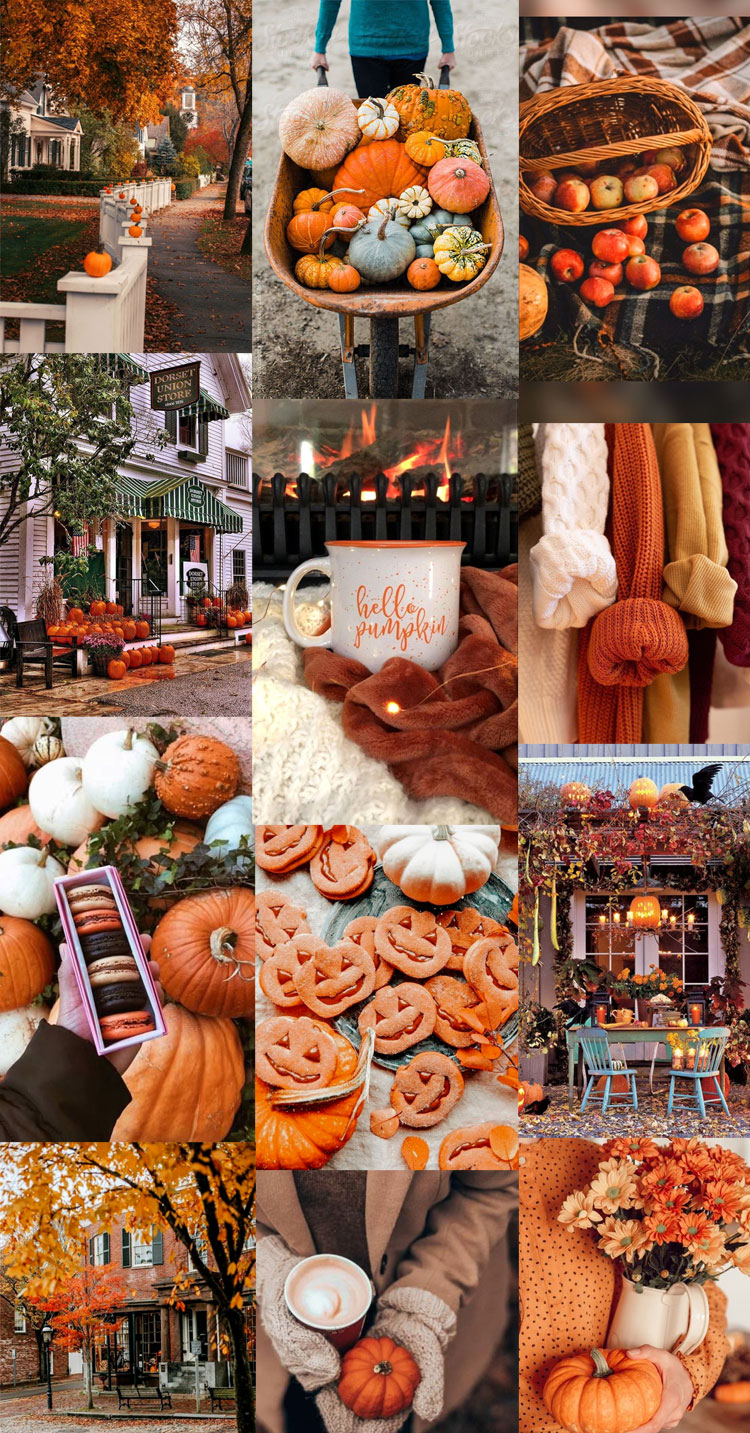 20 Autumn Collage Wallpapers : Hello Pumpkin
