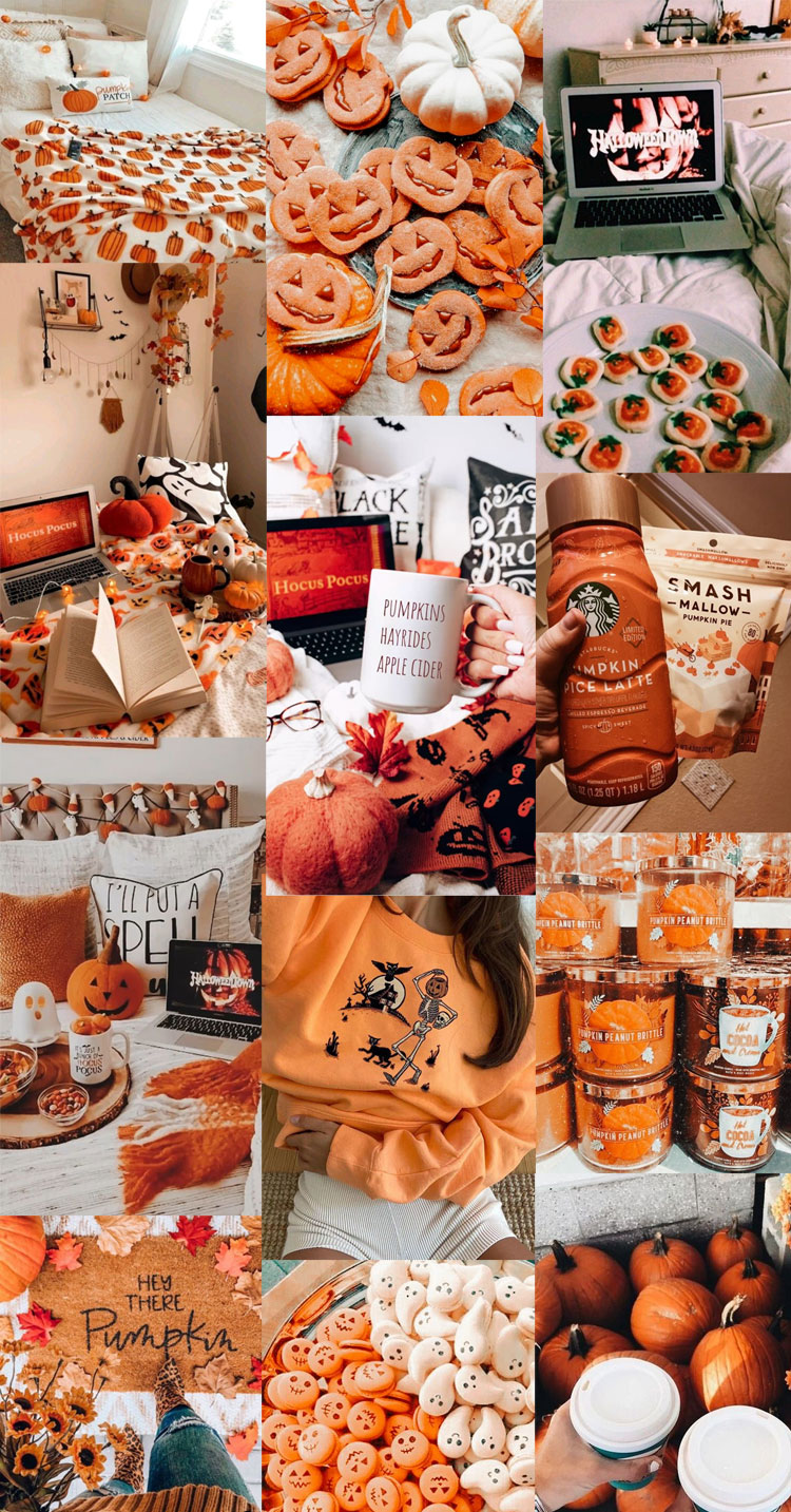 20 Autumn Collage Wallpapers : Pumpkin Spice