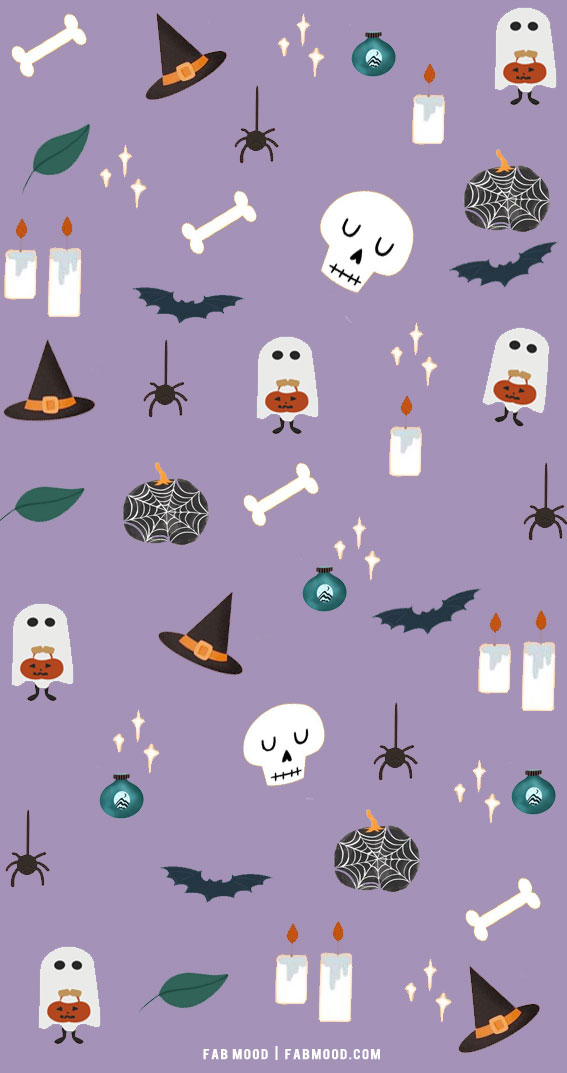 12 Cute Halloween Wallpaper Ideas : Purple Background For iPhones