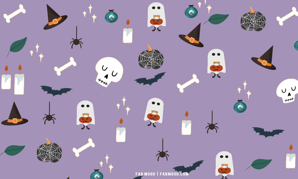 12 Cute Halloween Wallpaper Ideas : Purple Background for Laptop/PC