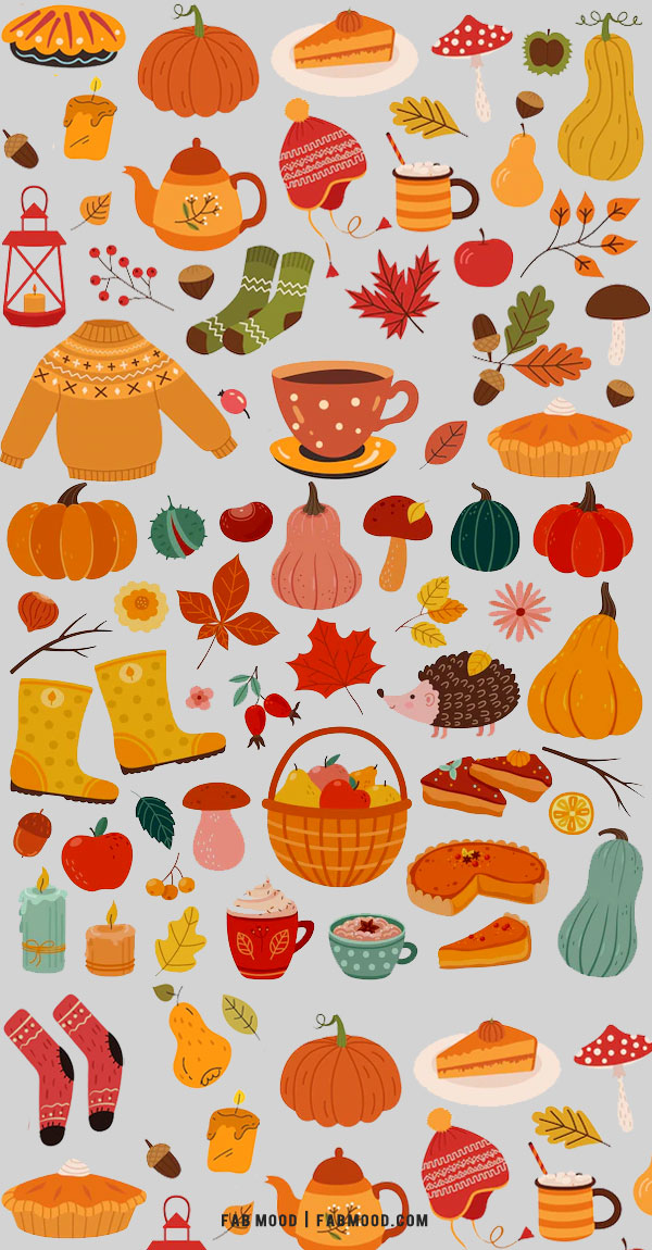 12 Thanksgiving Wallpaper Ideas : Light Blue Background