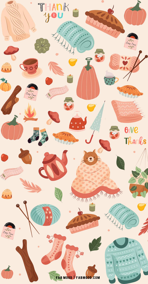 14 November Wallpaper Ideas : Give Thanks Fall Wallpaper