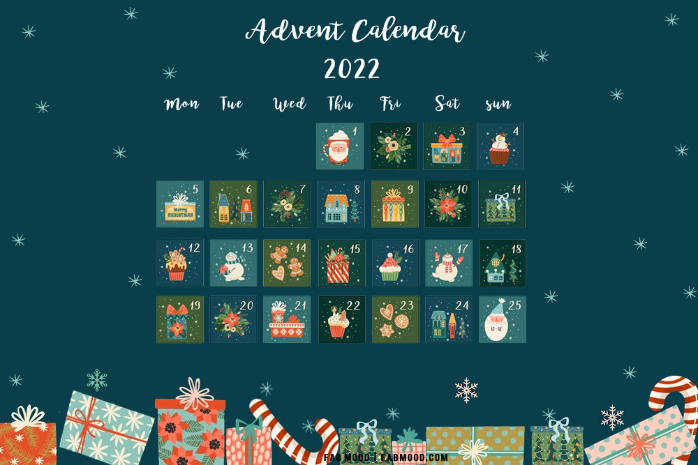 10+ Christmas Calendar Wallpapers : For Laptop, PC, iPad & Tablet