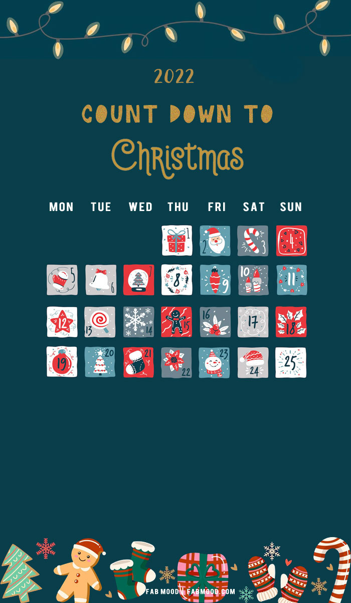 10+ Christmas Calendar Wallpapers : Count Down Christmas Calendar for Phones & iPhones