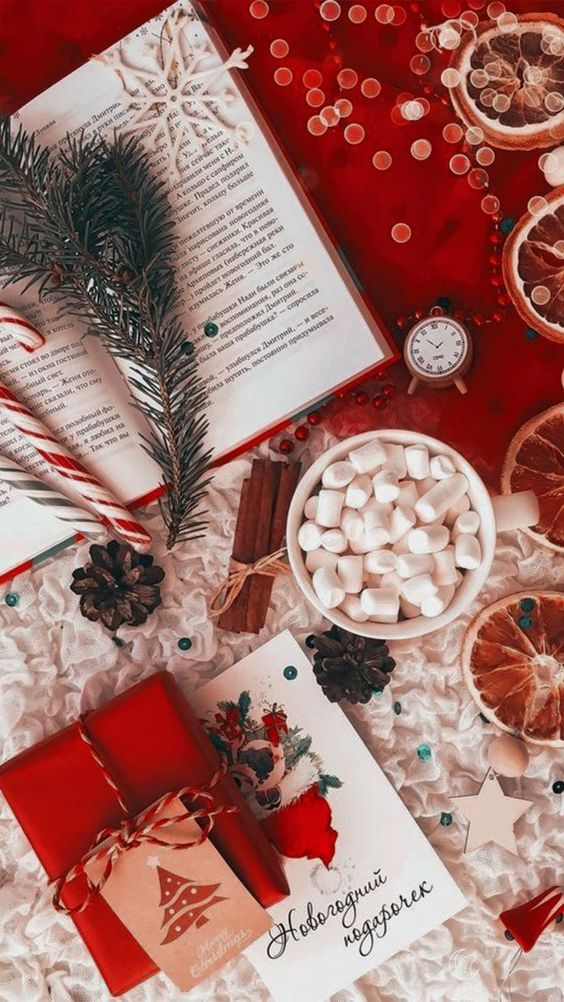 20+ Christmas Collage Aesthetic Ideas : Let It Snow Red Collage 1 - Fab  Mood