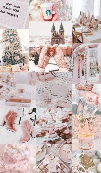 20+ Christmas Collage Aesthetic Ideas : Pink Christmas Aesthetic 1 ...