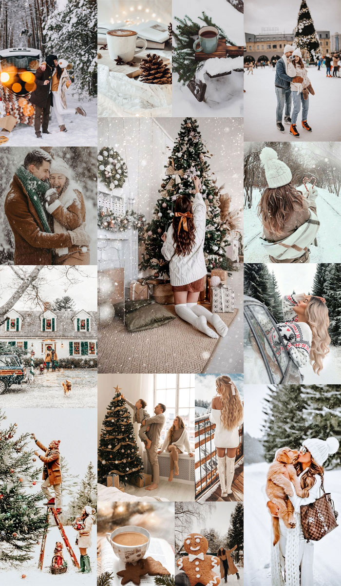 20+ Christmas Collage Aesthetic Ideas : Neutral Christmas Aesthetic Collage