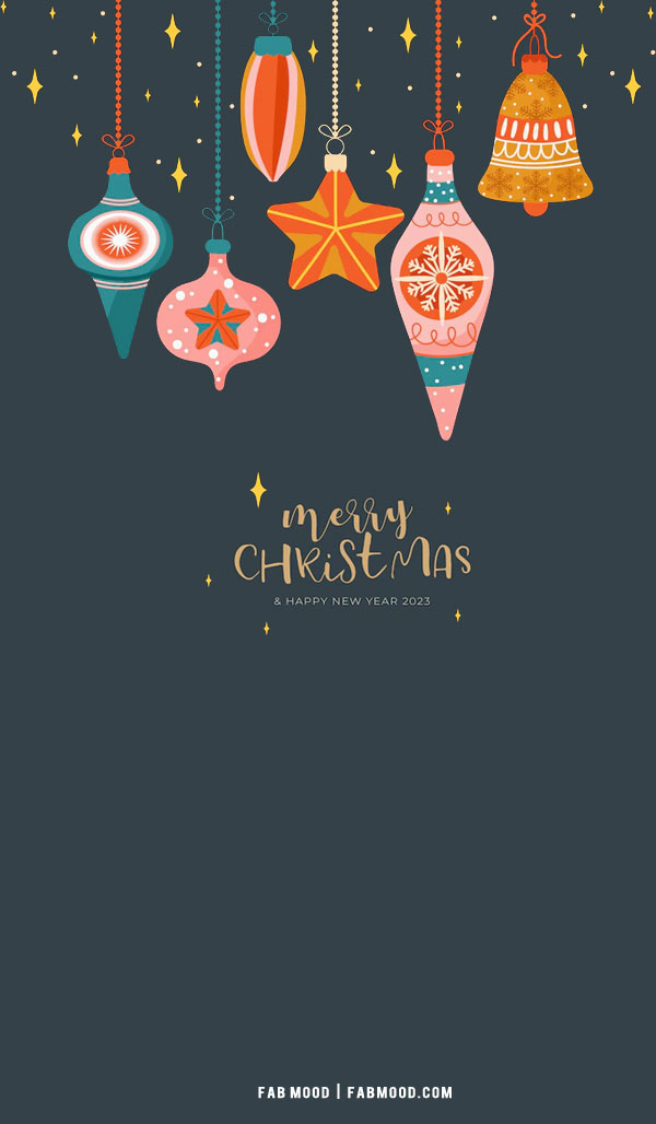 30+ Christmas Aesthetic Wallpapers : Variety Christmas Bauble Wallpaper for Phone