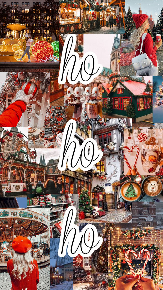 20+ Christmas Collage Aesthetic Ideas : Green, Gold, and Red Collage 1 -  Fab Mood