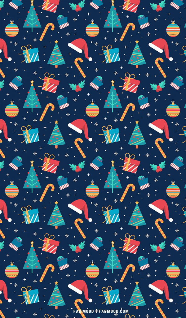 30+ Christmas Aesthetic Wallpapers : Christmas Blue Background