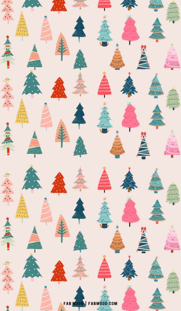 30+ Christmas Aesthetic Wallpapers : Variety of Christmas Trees 1 - Fab ...