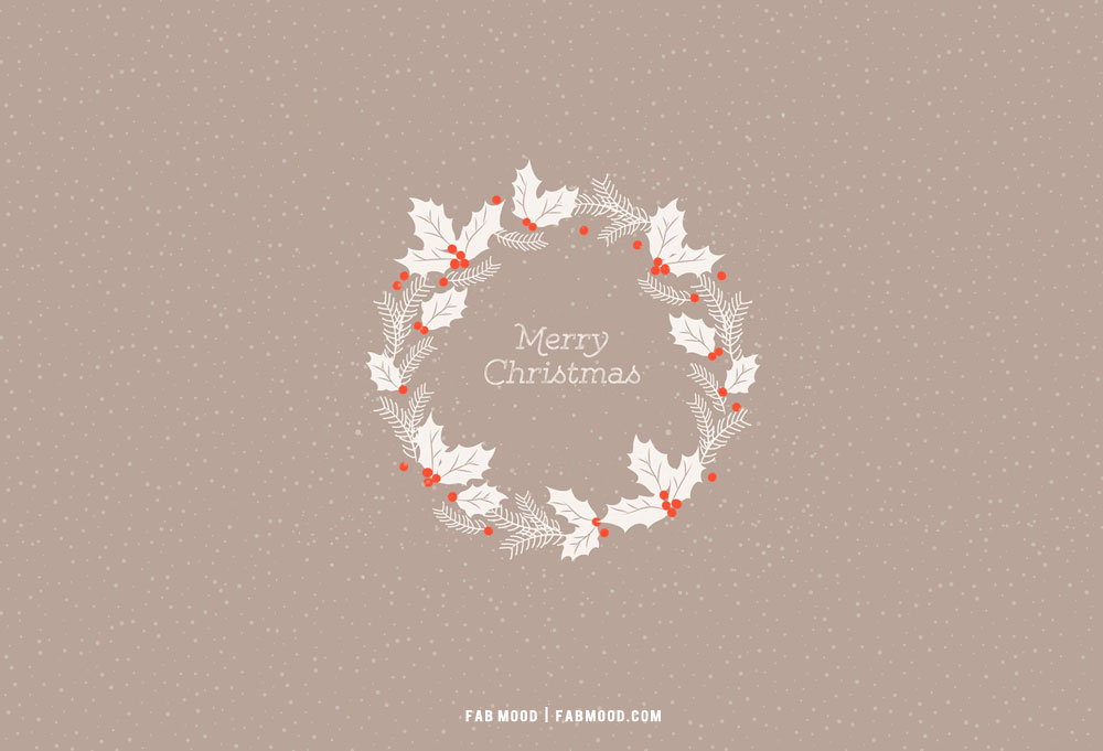 30+ Christmas Aesthetic Wallpapers : Soft Brown Background for PC