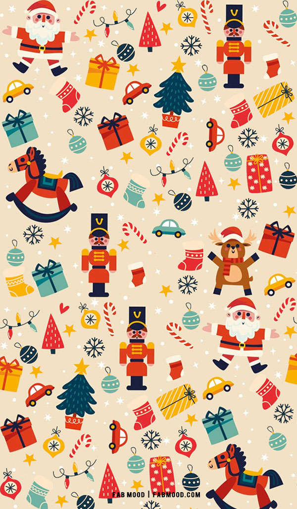 30+ Christmas Aesthetic Wallpapers : Nutcracker & Santa Wallpaper for iPhone & Phone