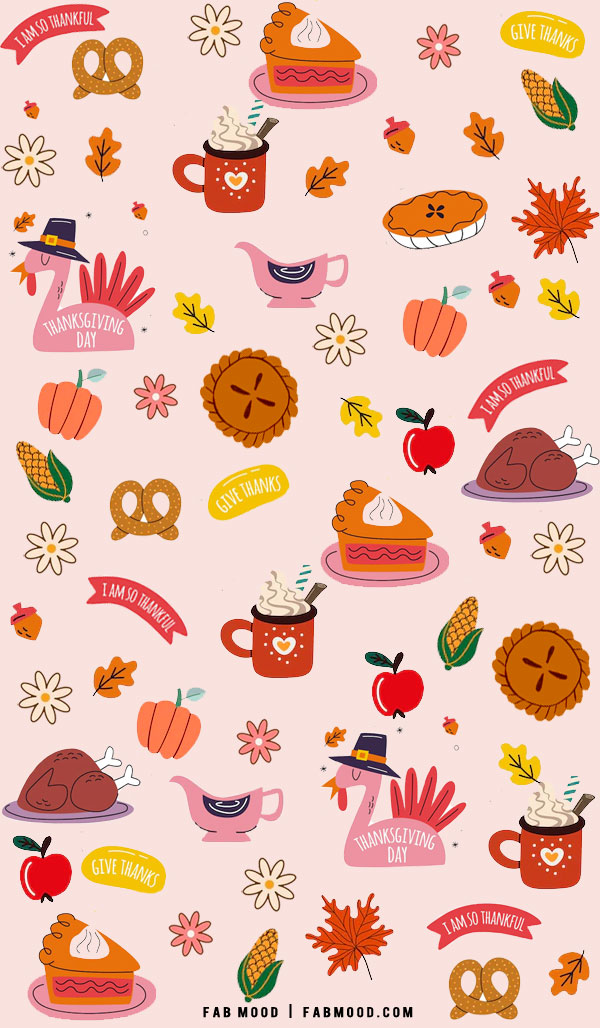 10 Cute Thanksgiving Wallpapers : Pink Turkey Wallpaper for iPhone & Phone