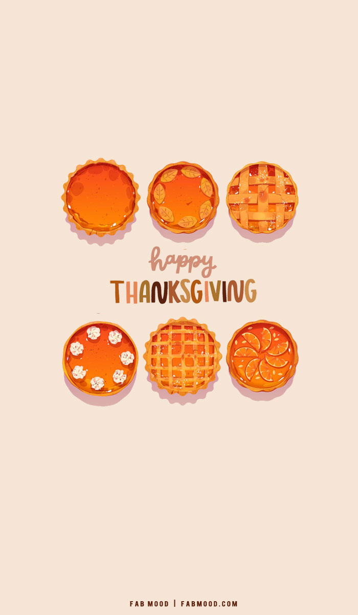 10 Cute Thanksgiving Wallpapers : Variety Pies Wallpaper for iPhone & Phone