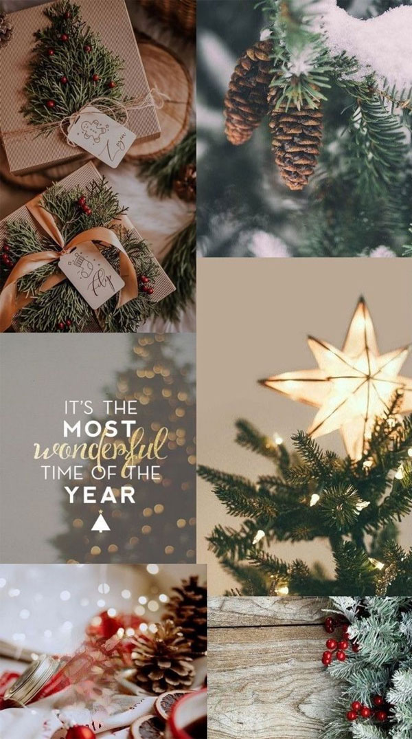 20+ Christmas Collage Aesthetic Ideas : Christmas Tree Inspired Collage