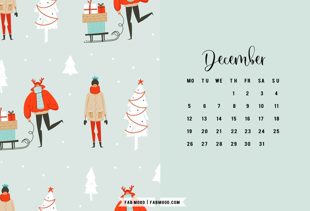 10+ Christmas Calendar Wallpapers : December Wallpaper