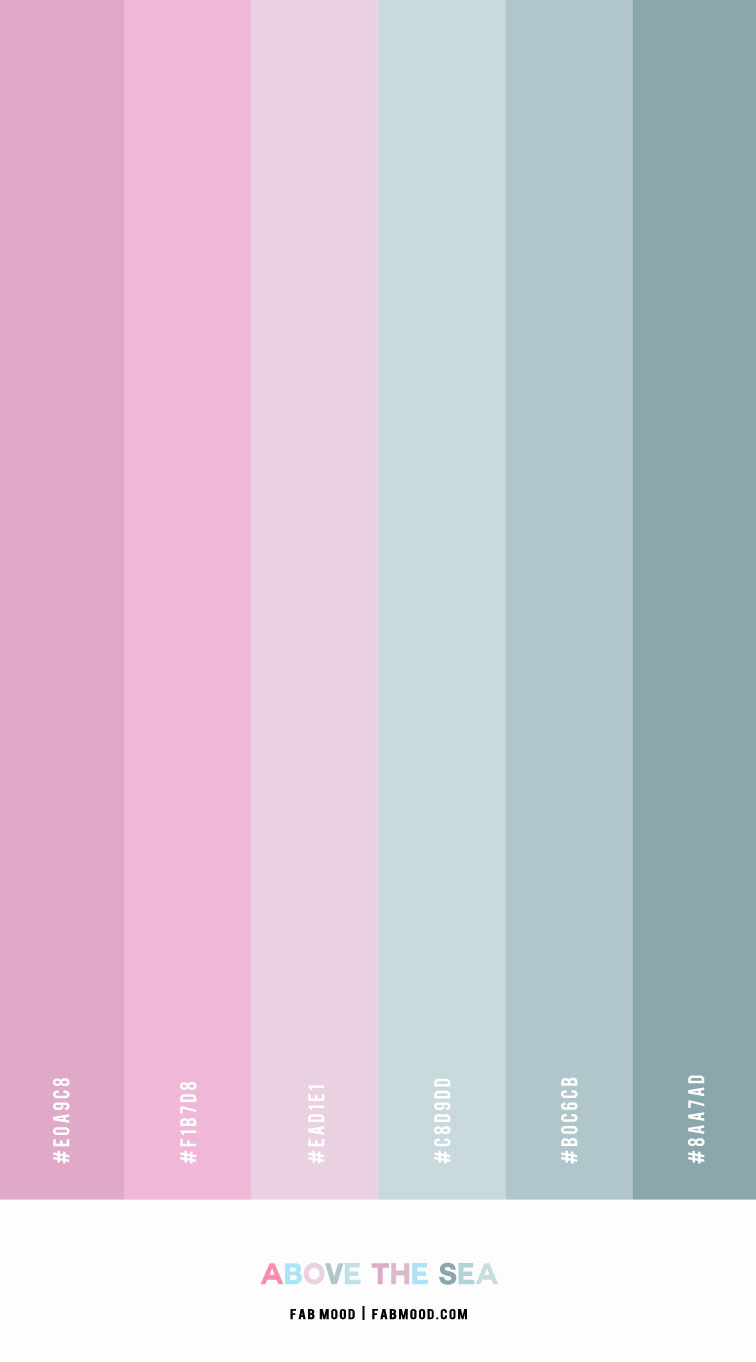pastel color palette, misty ocean and radiant orchid, pastel color scheme, pastel color combo
