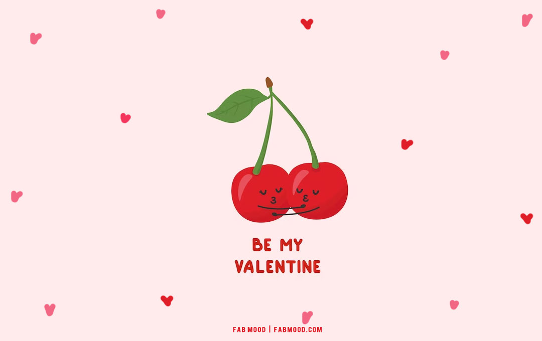 Be My Valentine – Red Cherry Wallpaper