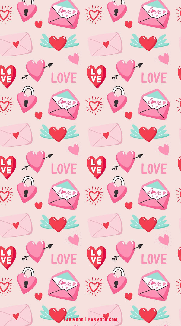 Pink Love Letter Valentines Wallpaper