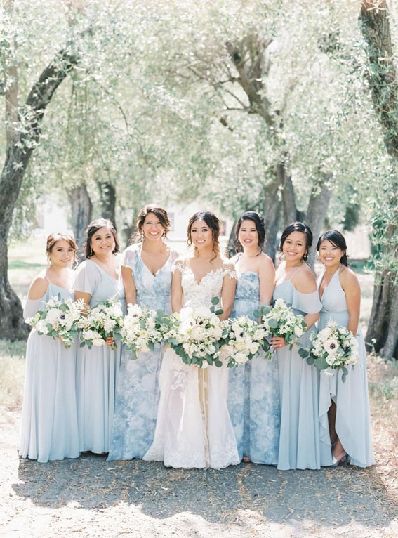 blue bridesmaid dress, light blue bridesmaid dress, light blue wedding ideas