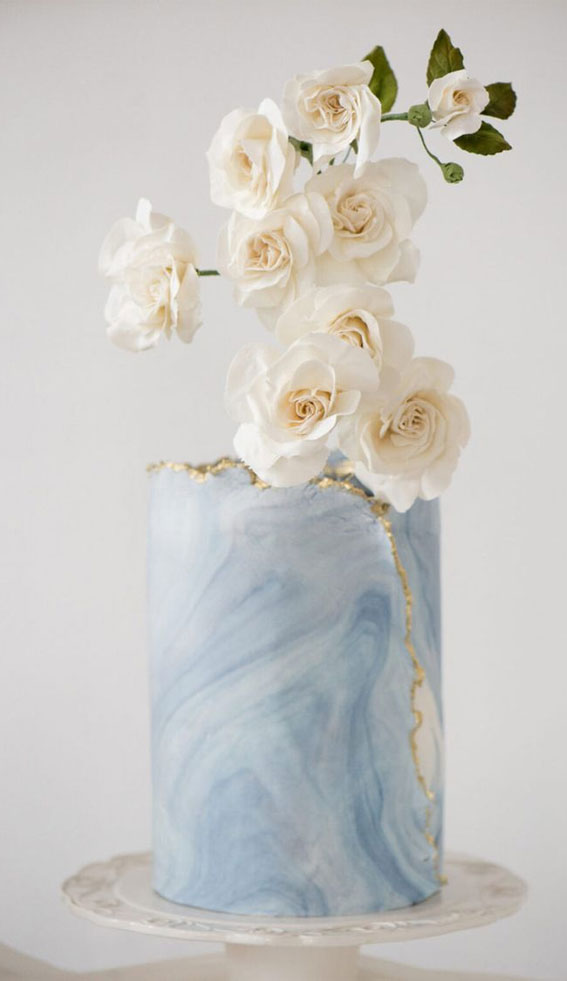 blue wedding cake, wedding cake ideas, something blue wedding cake