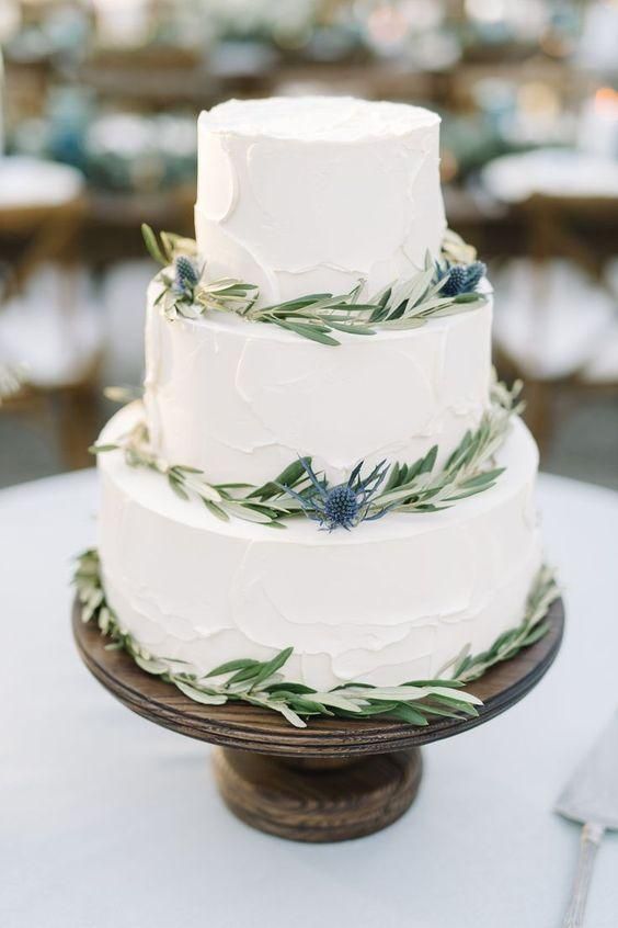 wedding cake, simple wedding cake, three-tiered wedding cake