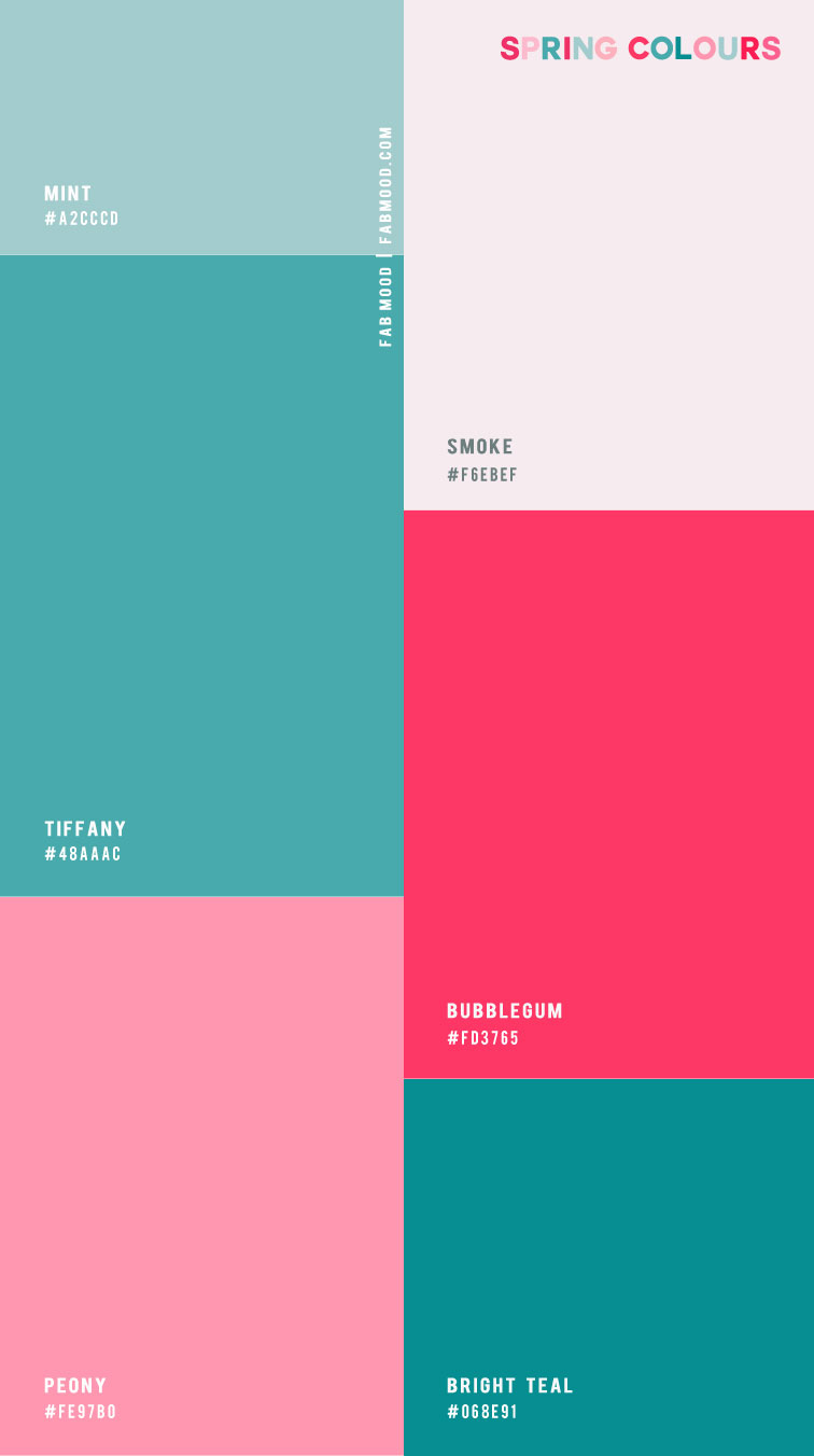 Tiffany and pink color palette, best spring color palettes, spring colours, spring color palette, spring color idas, pastel colors, spring color combo