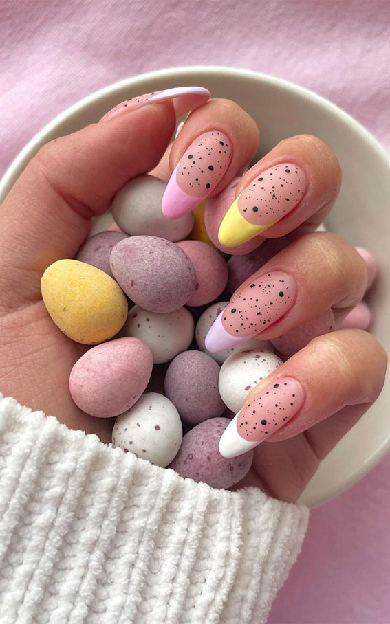 easter nails, pastel french tip nails, spring nails, spring nail colors, classy spring nail designs, floral nails, pastel nails, spring nails 2023