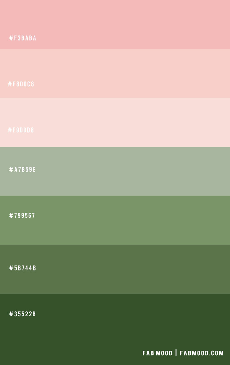color scheme, color combo, color combination, green and pink color combo, green and pink, spring color combination, green color combination, pink color combination