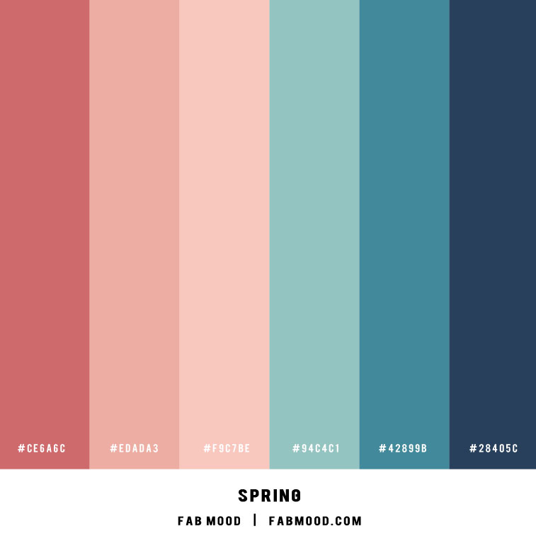 color scheme, color combo, color combination, pinkish and blue green color combo, teal and nude, spring color combination, blue green color combination, pinkish color combo, brown brick color combination