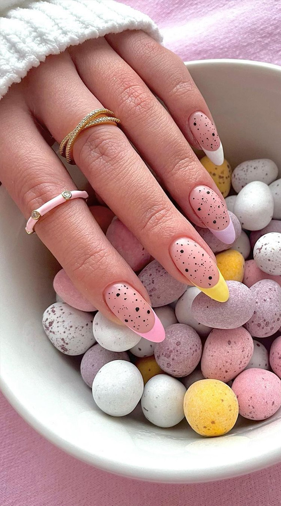 easter nails, spring nails, easter nails designs, easter nail art, easter nail designs, easter egg nails, pastel nails, french easter nails