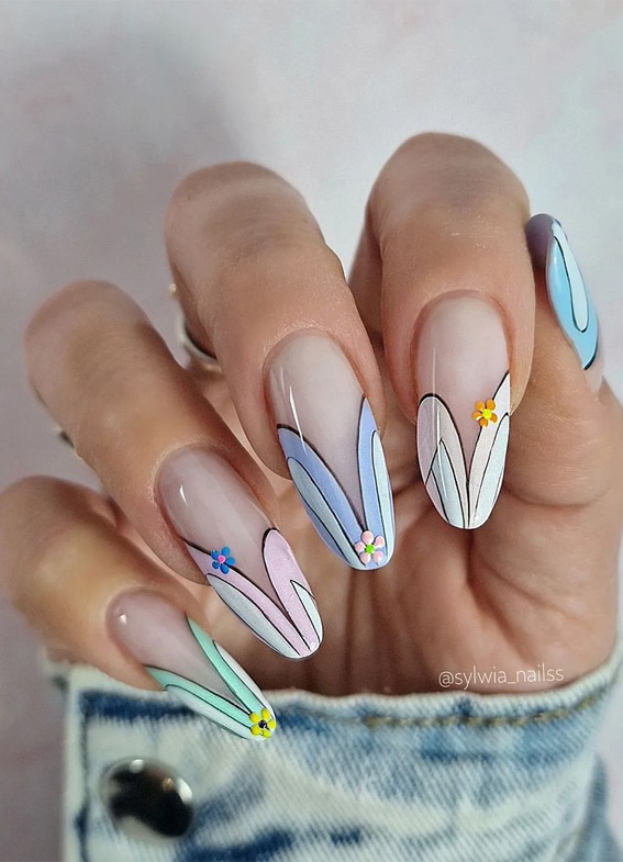 easter nails, spring nails, easter nails designs, easter nail art, easter nail designs, easter egg nails, pastel nails, french easter nails