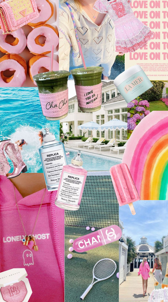 50+ Summer Mood Board Wallpapers : Pink Rainbow Wallpaper