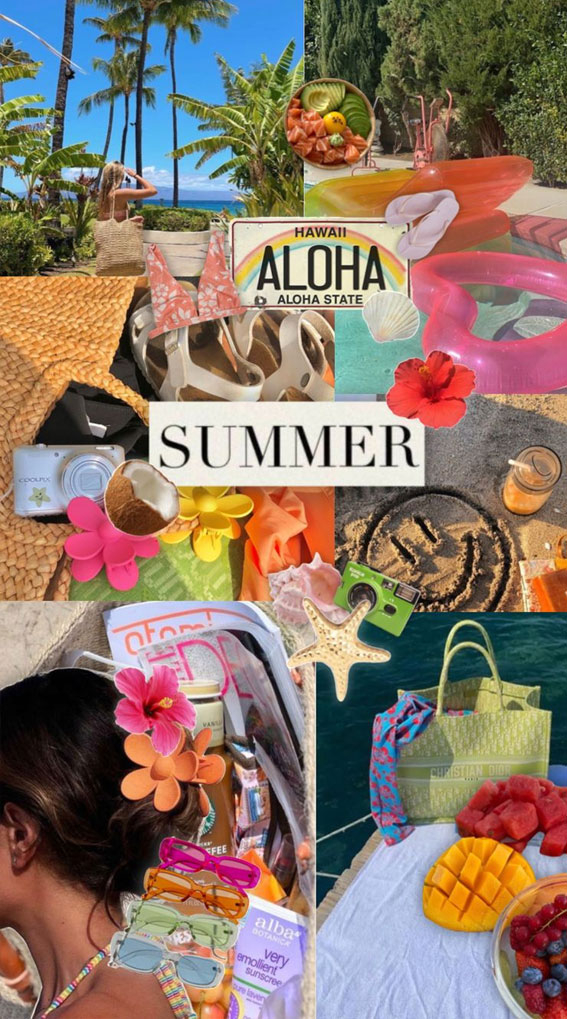 50+ Summer Mood Board Wallpapers : Hawaii Aloha Mood Board