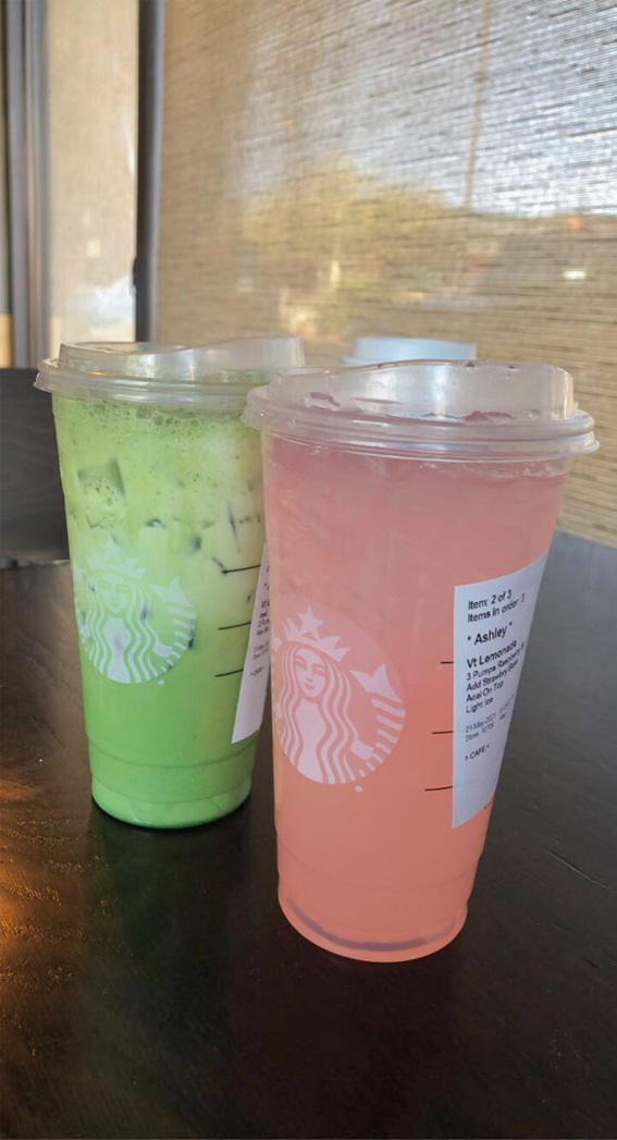 50+ Starbucks Drinks For Your Next Order : Lemonade Acai & Iced Matcha Acai