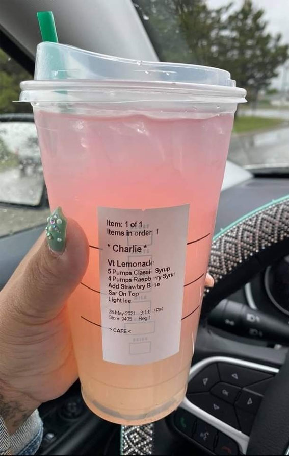50+ Starbucks Drinks For Your Next Order : Lemonade + Raspberry + Light Ice