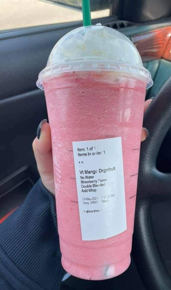 50+ Starbucks Drinks For Your Next Order : Mango Dragonfruit No Water