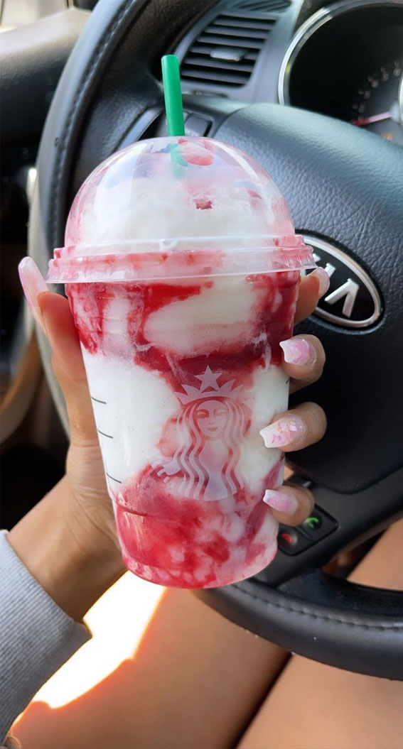 50+ Starbucks Drinks For Your Next Order : Frappuccino + Ex Strawberry Puree