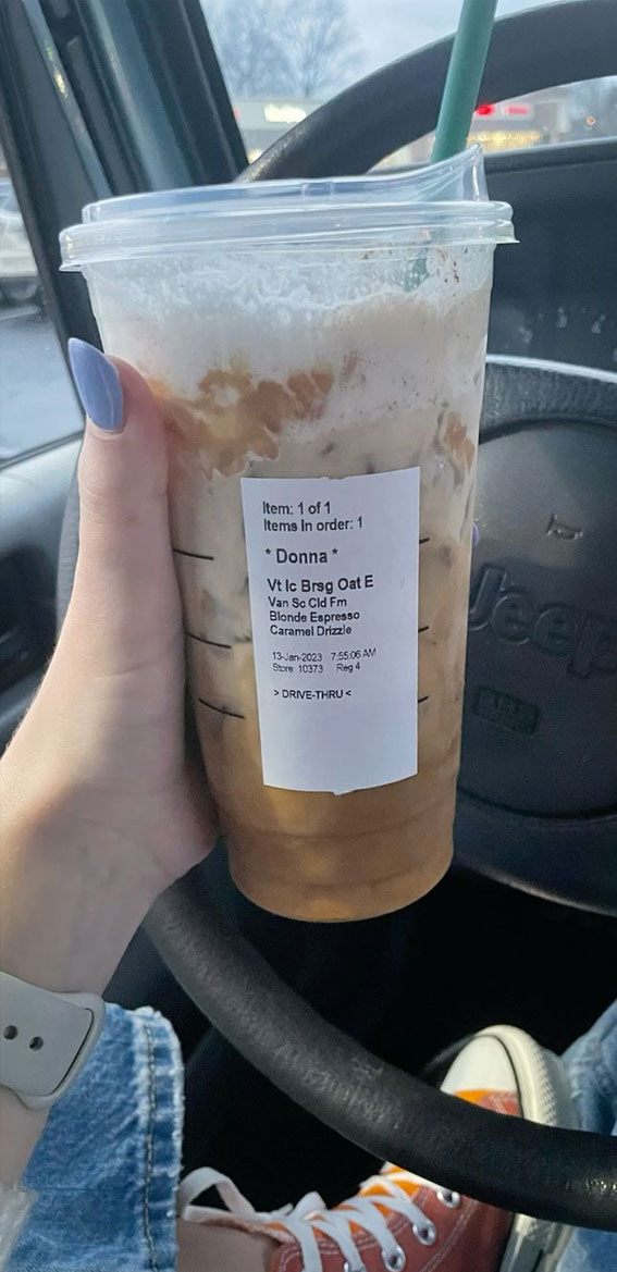 50+ Starbucks Drinks For Your Next Order : Iced Espresso Oat Milk + Cold Foam