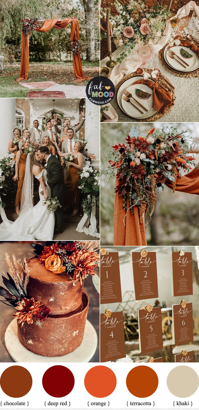 Terracotta Color Combination for Fall Weddings