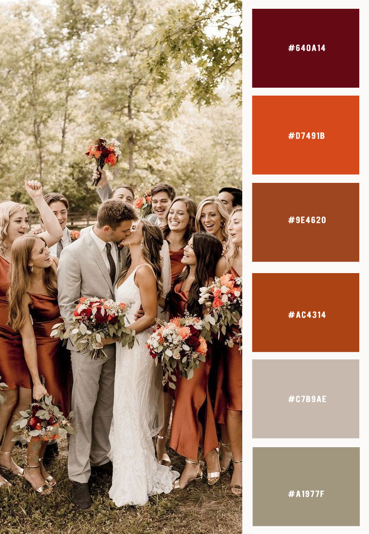 terracotta wedding, terracotta wedding color, terracotta, brown wedding, caramel wedding color