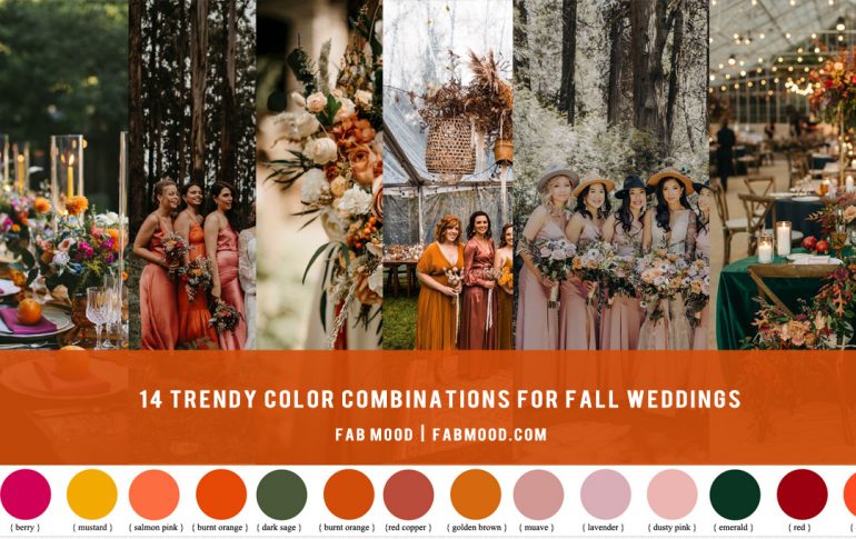 14 Trendy Color Combinations for Fall Weddings 1 - Fab Mood | Wedding ...
