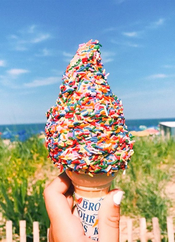 Embrace the Beauty of an Aesthetic Summer : Yummy Ice cream + Sprinkles